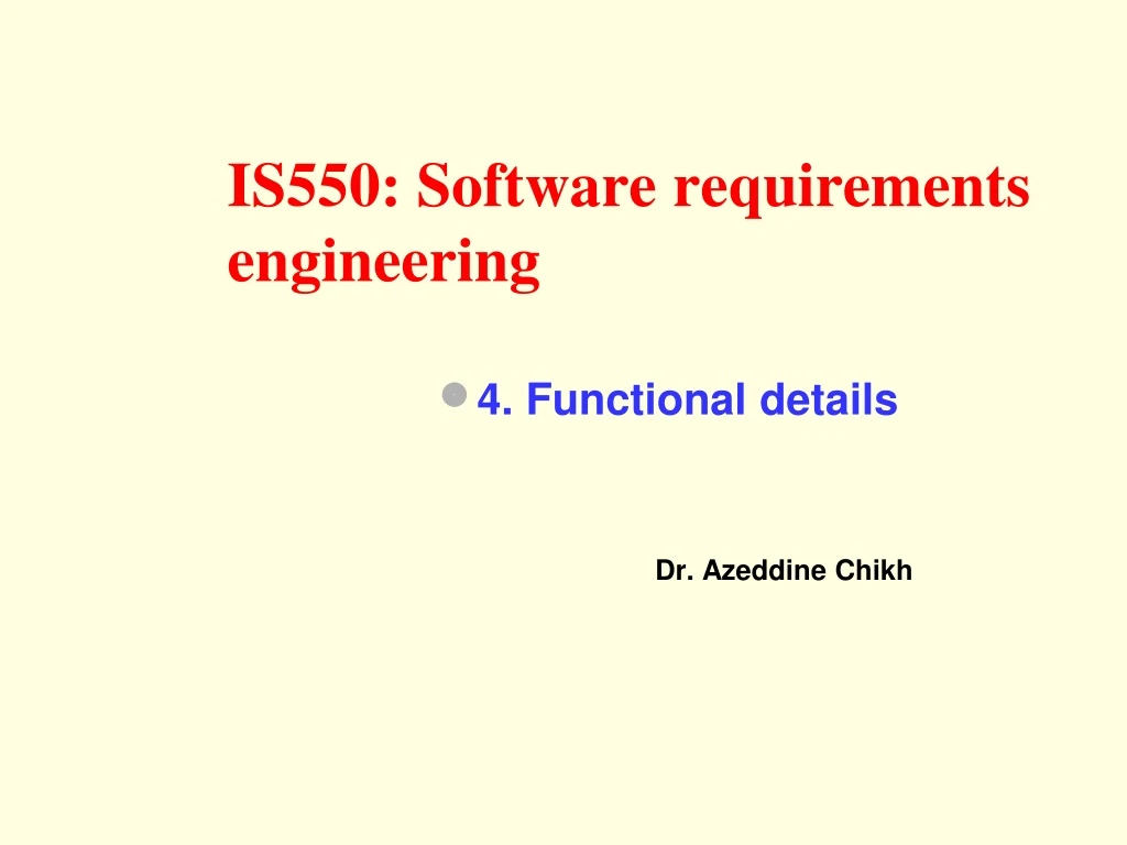 is550 software requirements engineering