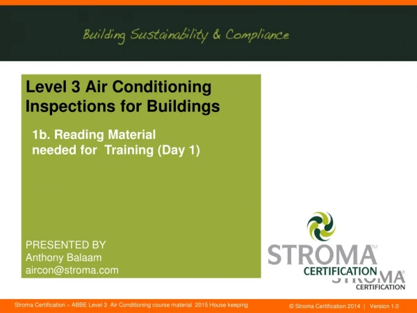 Level 3 Air Conditioning Inspections for Buildings