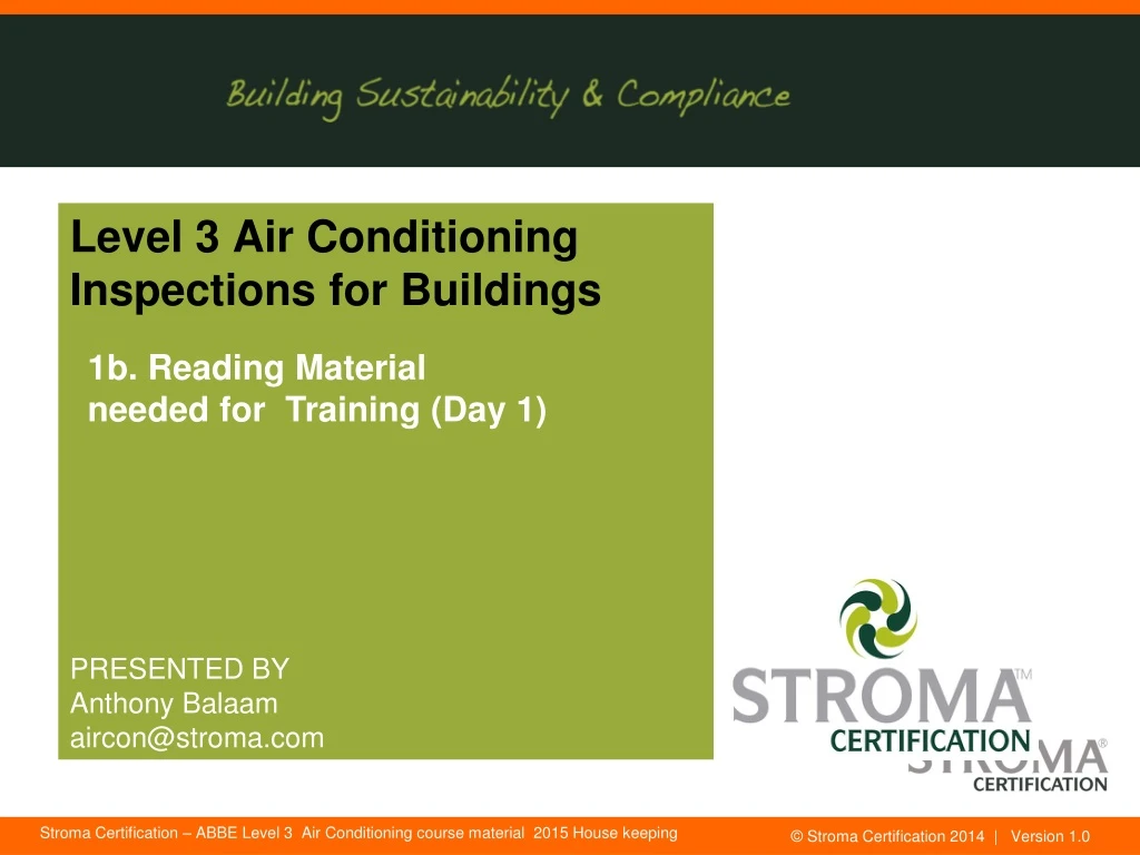 level 3 air conditioning inspections for buildings