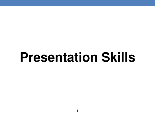 Presentation Skills