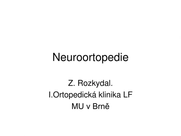 Neuroortopedie