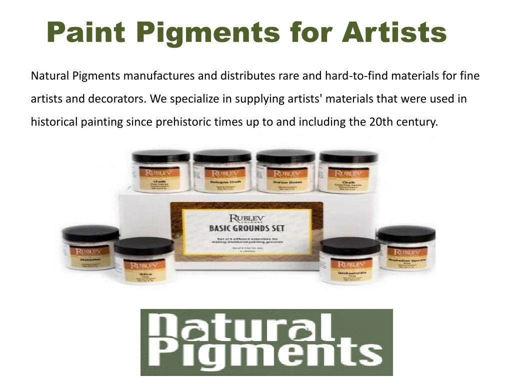paint pigments f or artists