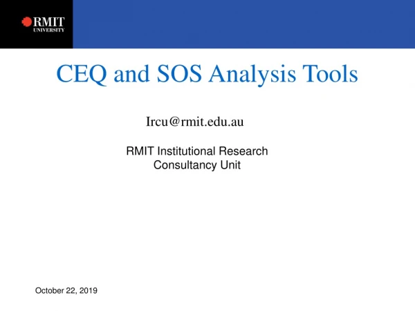 CEQ and SOS Analysis Tools