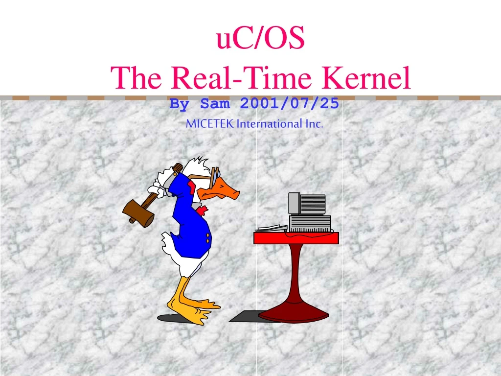 uc os the real time kernel