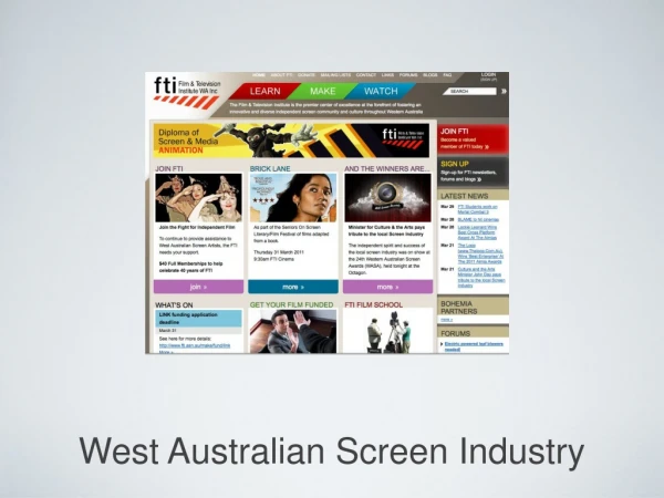 West Australian Screen Industry