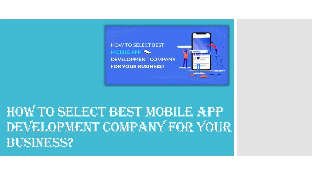 how to select best mobile app development company for your business
