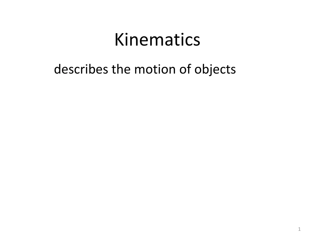 kinematics