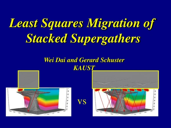 Least Squares Migration of Stacked Supergathers