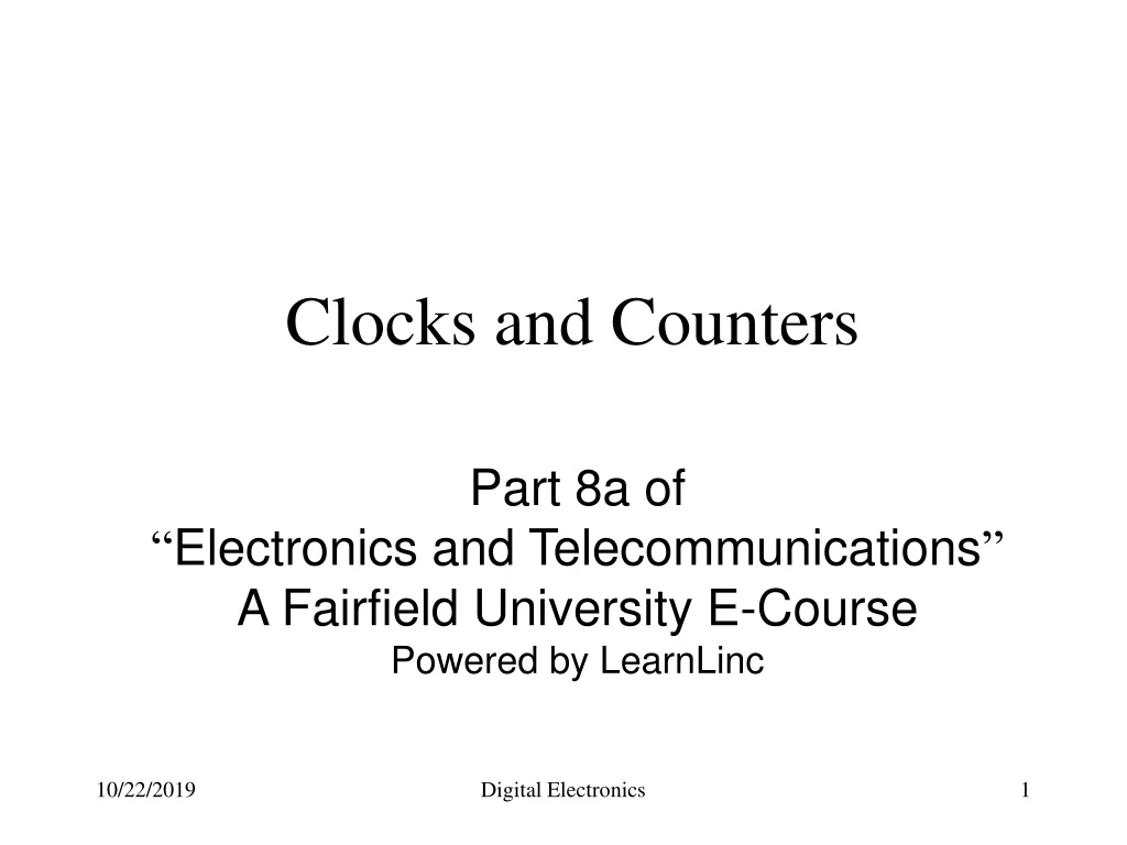 clocks and counters