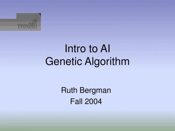 Intro to AI Genetic Algorithm