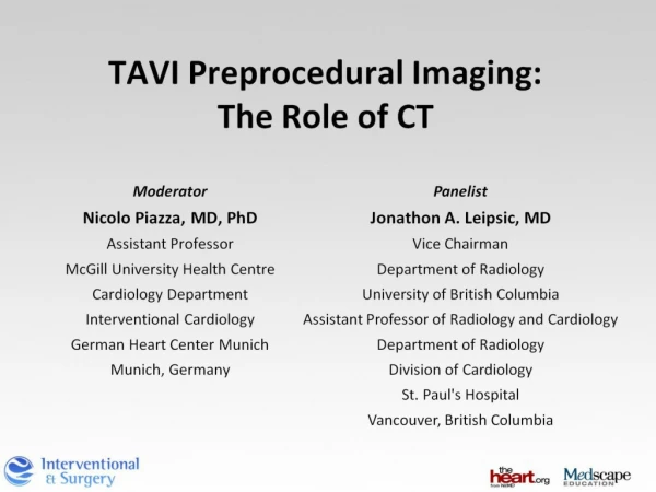 TAVI Preprocedural Imaging: The Role of CT