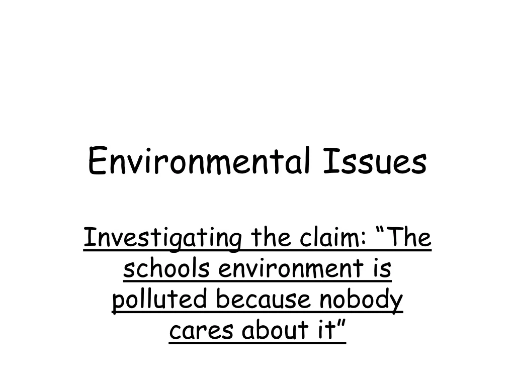 environmental issues