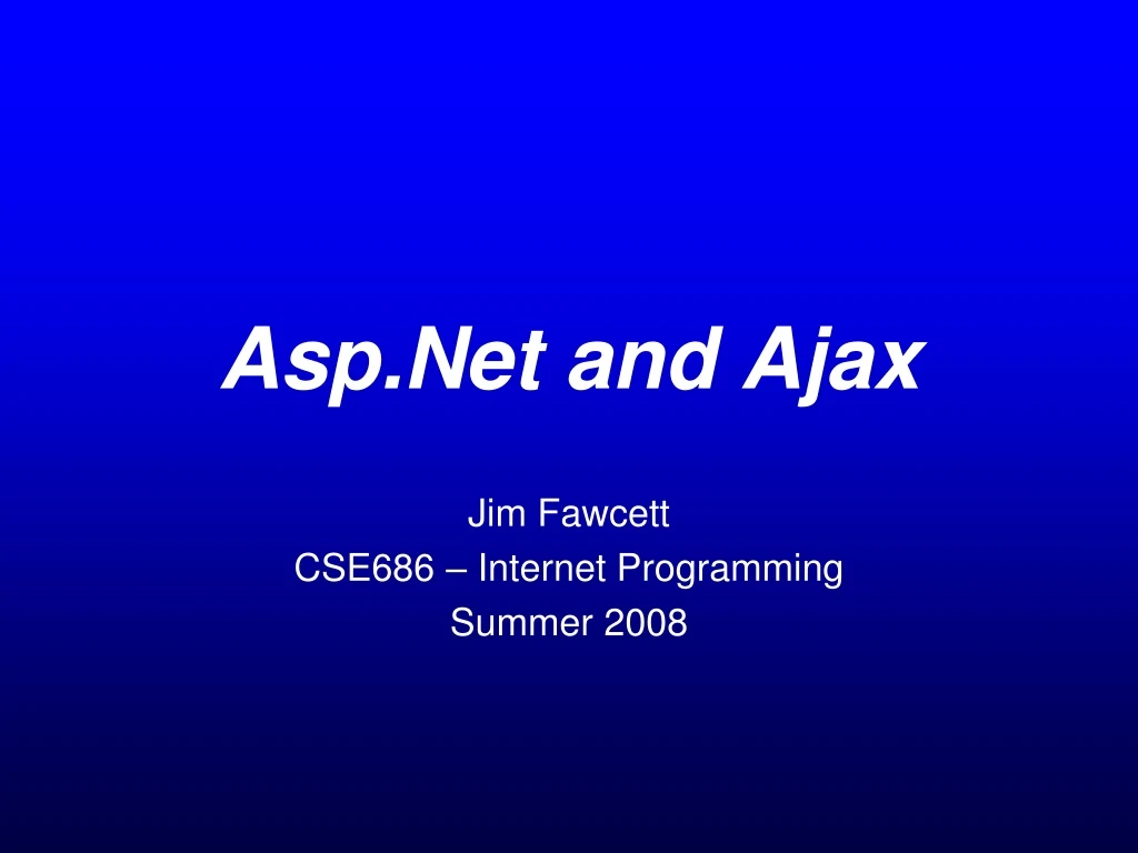 asp net and ajax