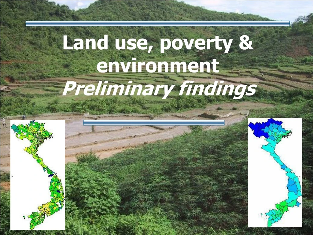 land use poverty environment preliminary findings