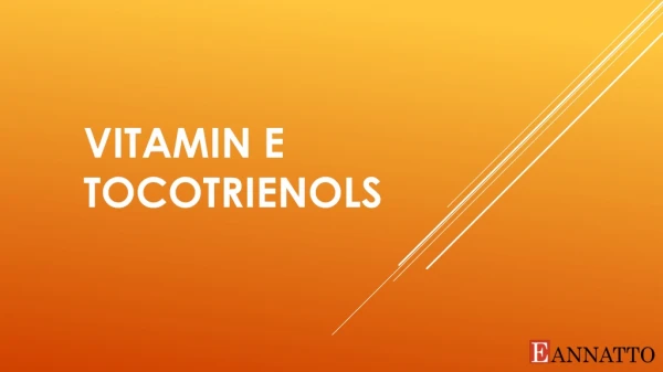 vitamin e tocotrienols