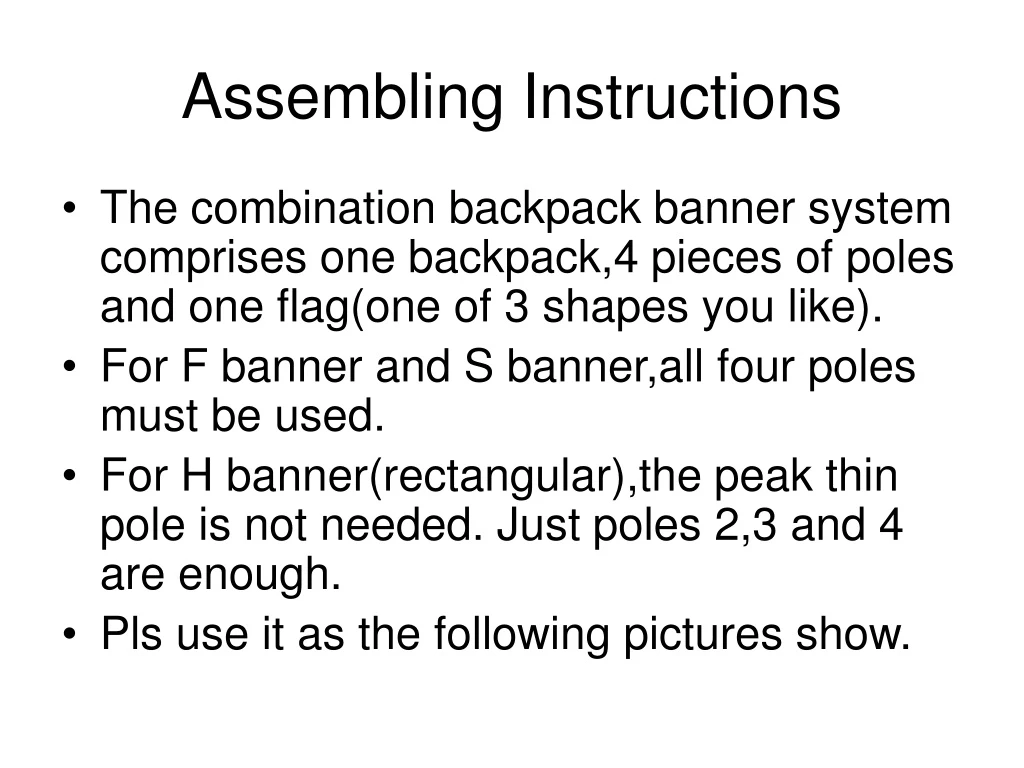 assembling instructions
