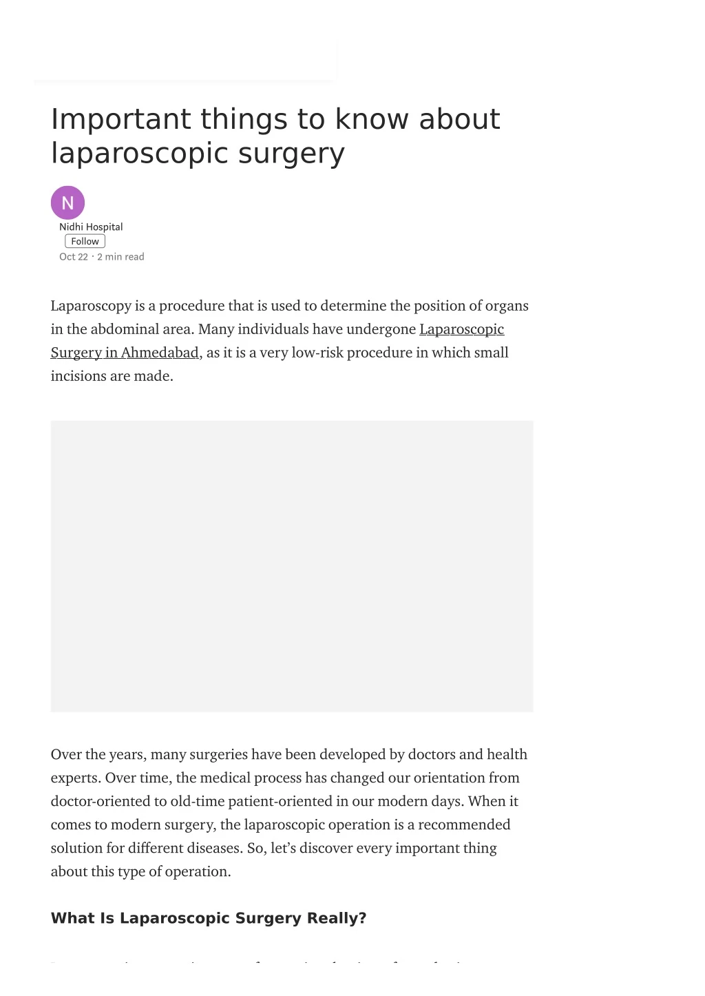 important things to know about laparoscopic