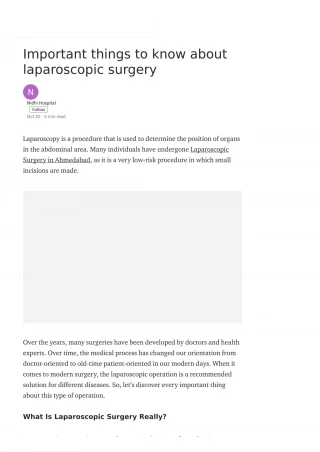 Important things to know about laparoscopic surgery - slide 1