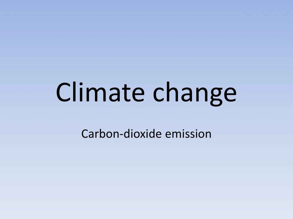 climate change