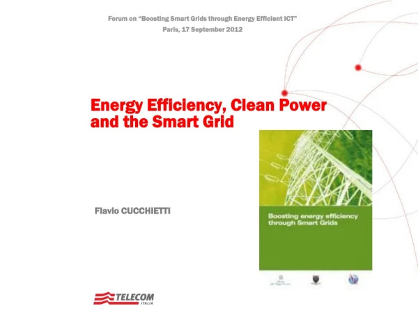 Energy Efficiency, Clean Power and the Smart Grid