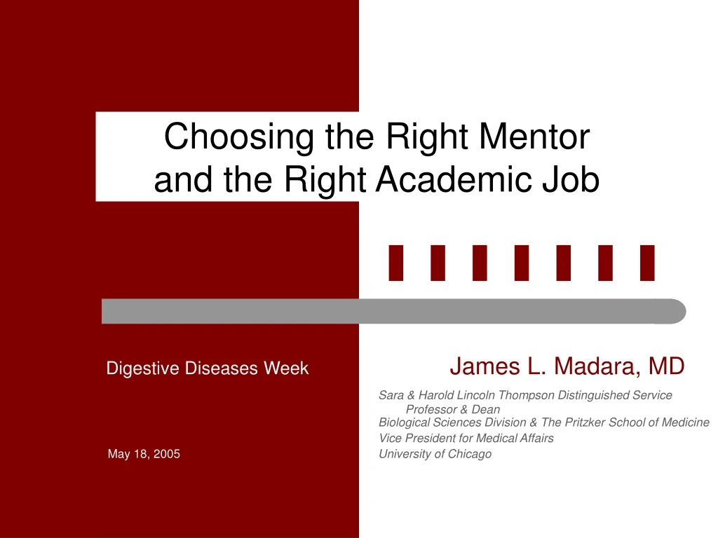 choosing the right mentor and the right academic job