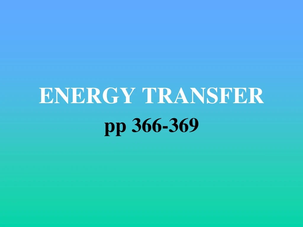 energy transfer