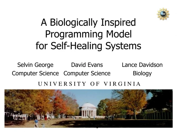 A Biologically Inspired Programming Model for Self-Healing Systems
