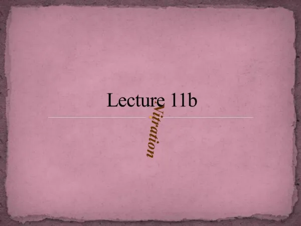 Lecture 11b