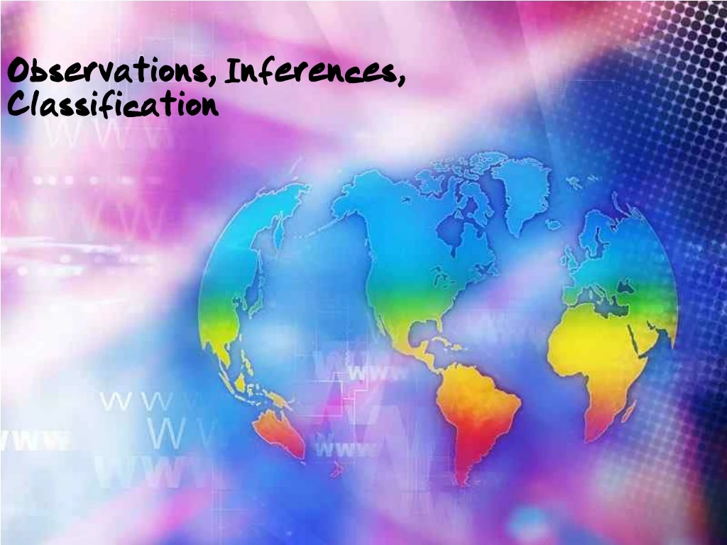 observations inferences classification