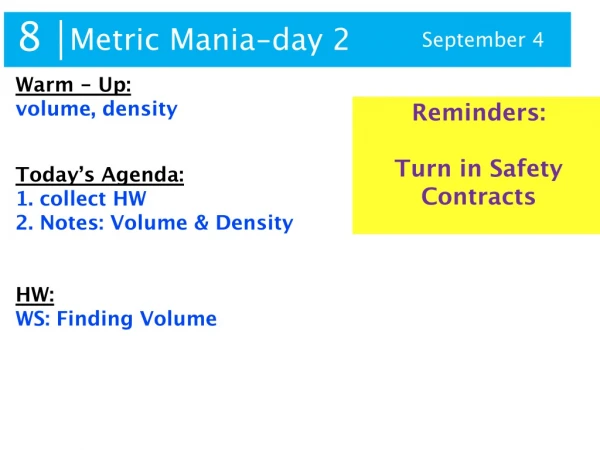 Metric Mania-day 2