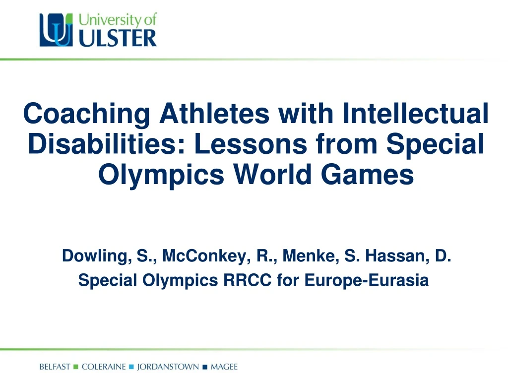 coaching athletes with intellectual disabilities lessons from special olympics world games