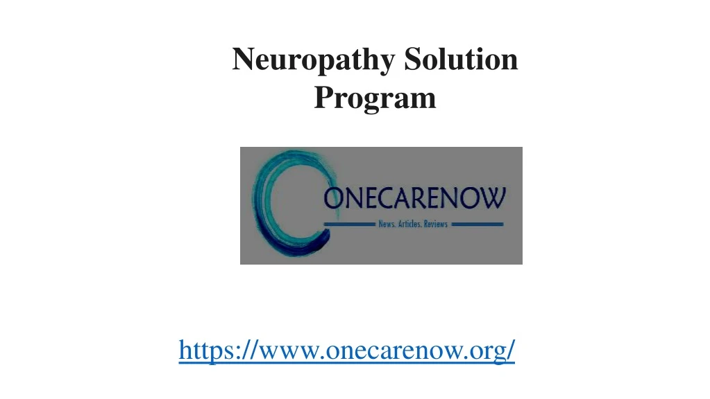 neuropathy solution program