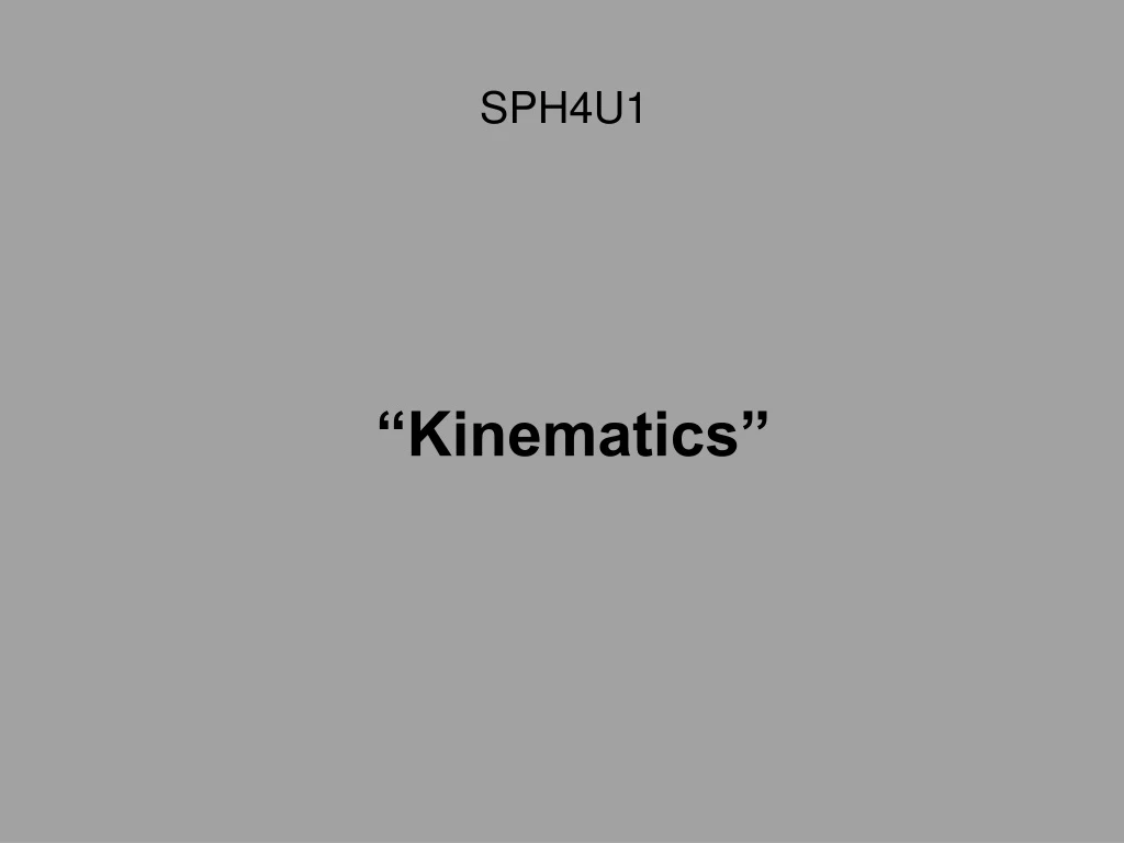 sph4u1 kinematics