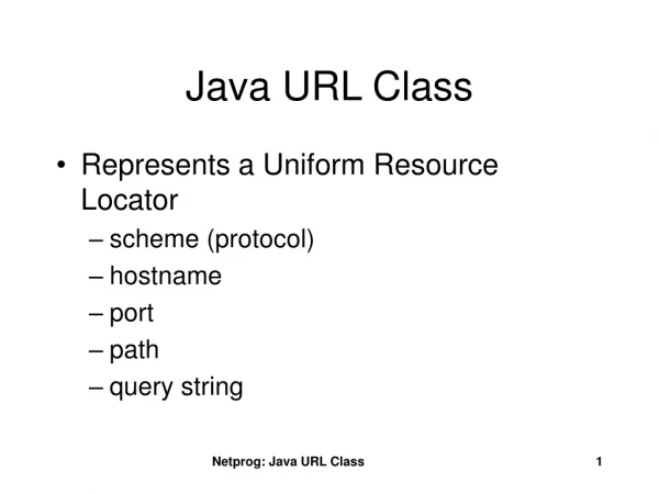 Java URL Class