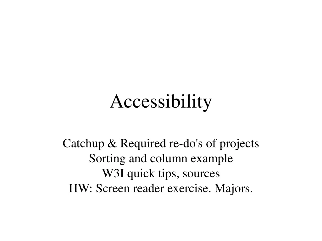 accessibility