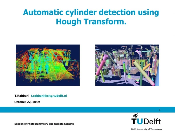 Automatic cylinder detection using Hough Transform.