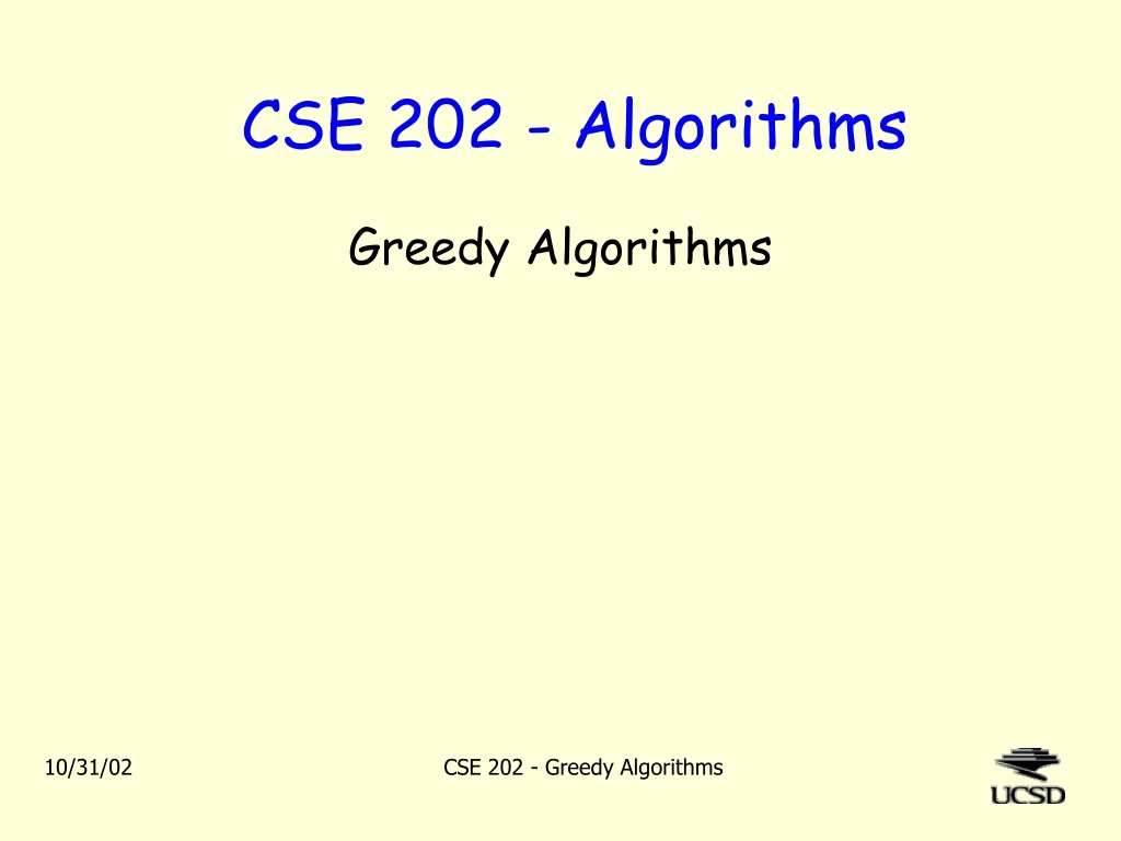 greedy algorithms