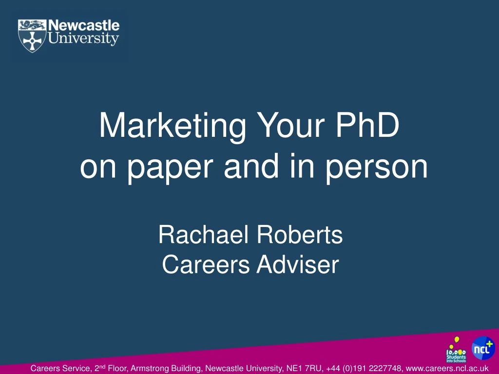 marketing your phd on paper and in person