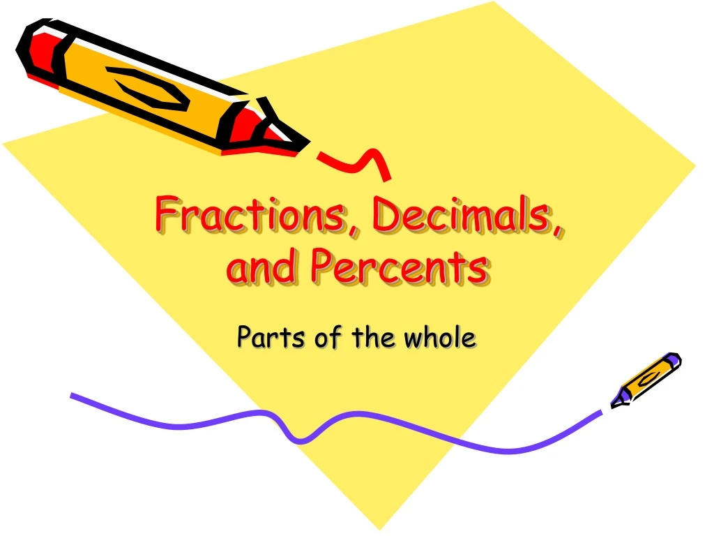 fractions decimals and percents