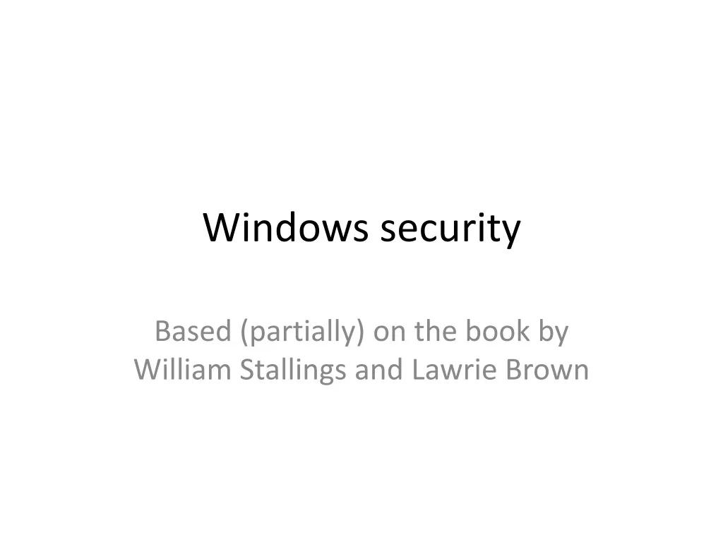 windows security