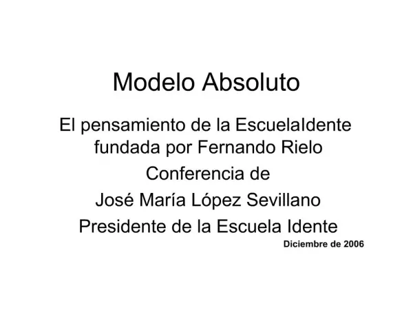 Modelo Absoluto