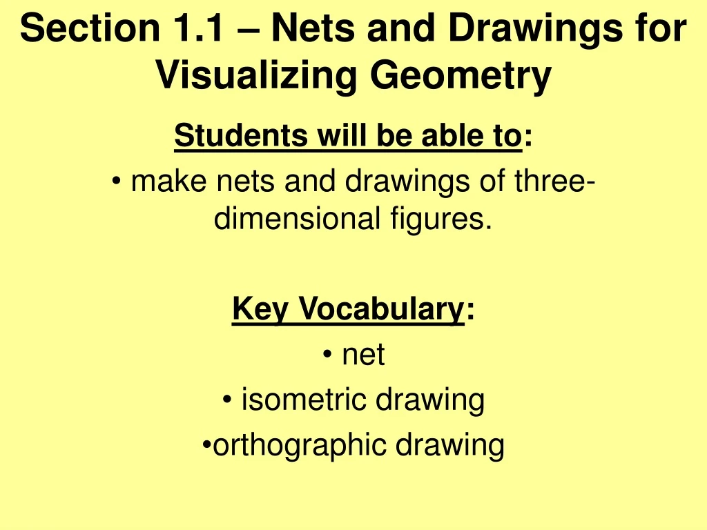 section 1 1 nets and drawings for visualizing geometry