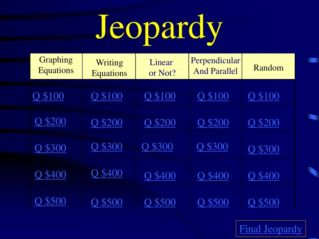 jeopardy