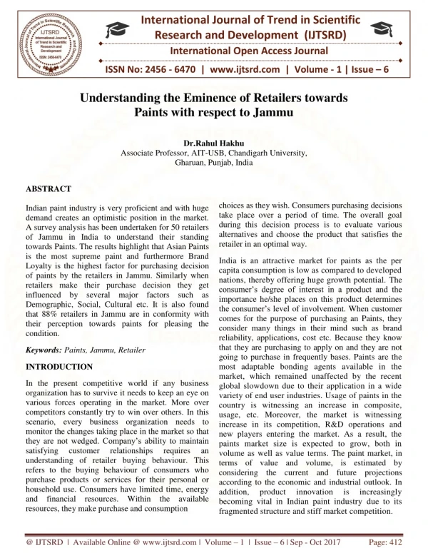international journal of trend in scientific