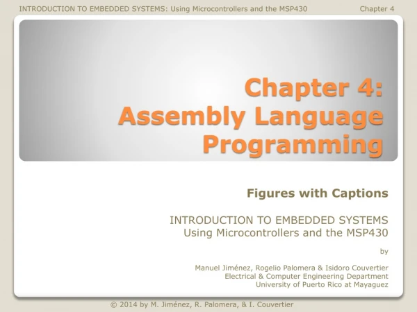 Chapter 4: Assembly Language Programming