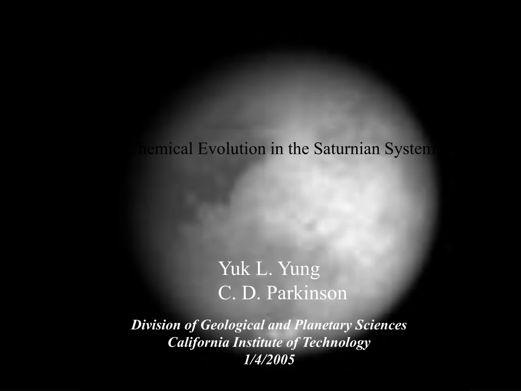 chemical evolution in the saturnian system