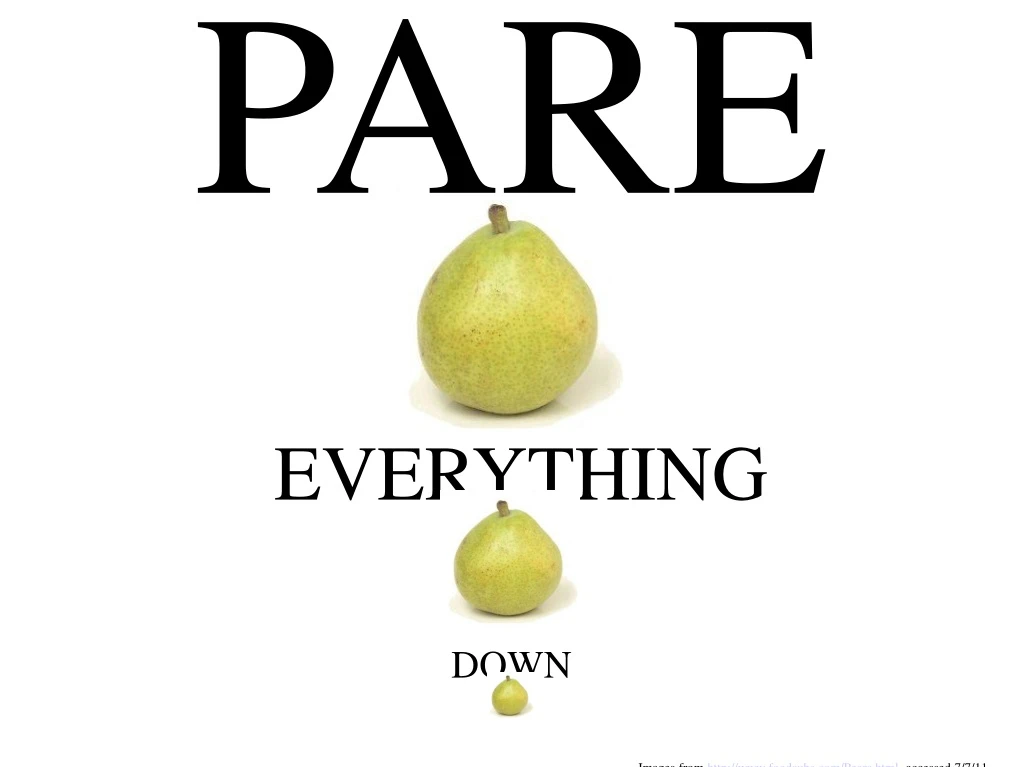 pare everything down images from http