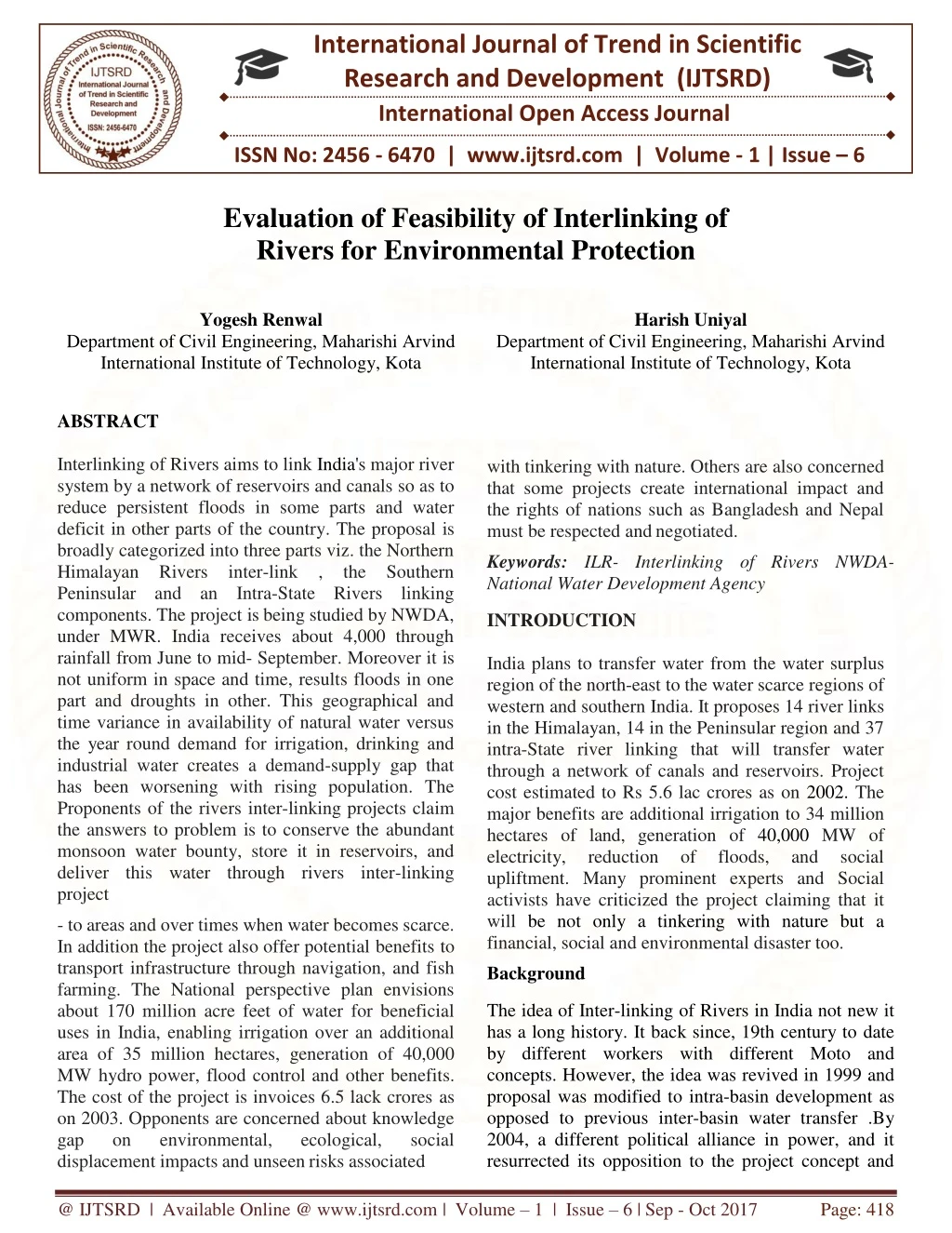 international journal of trend in scientific