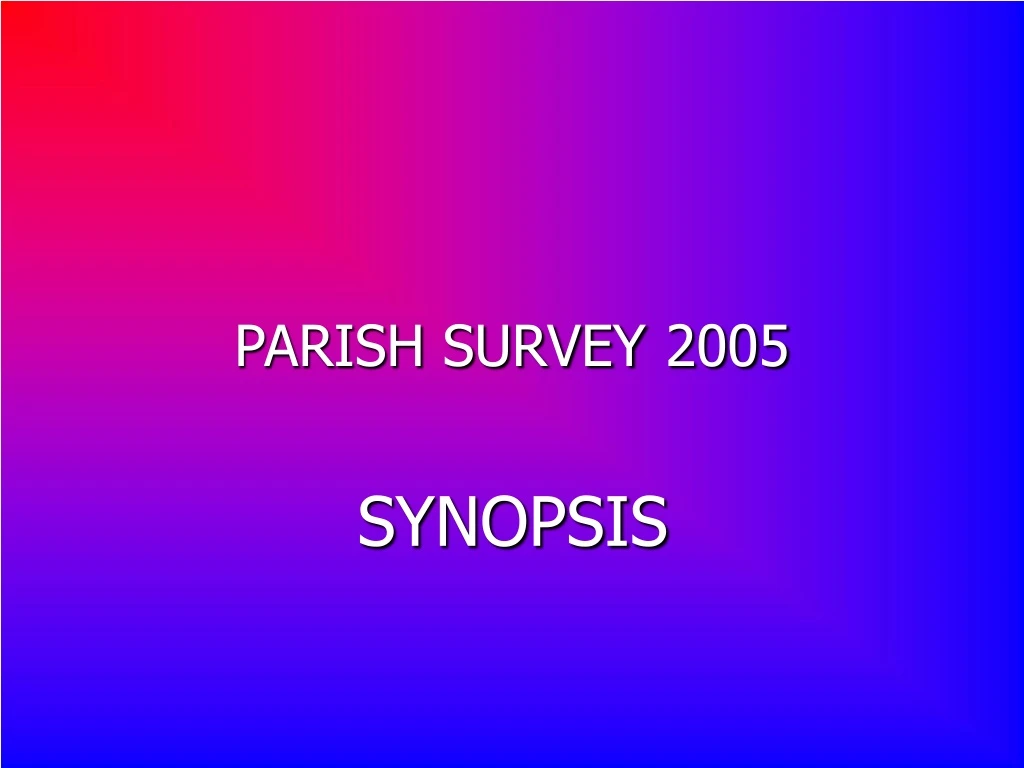 parish survey 2005