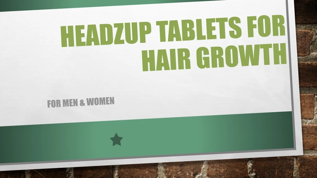 headzup tablets for hair growth